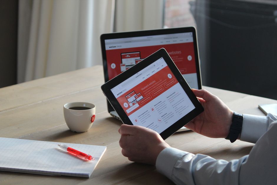 person reviewing website content